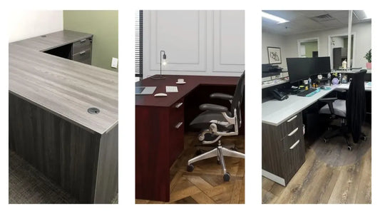 Best used office desks by type: L-shaped, executive, benching